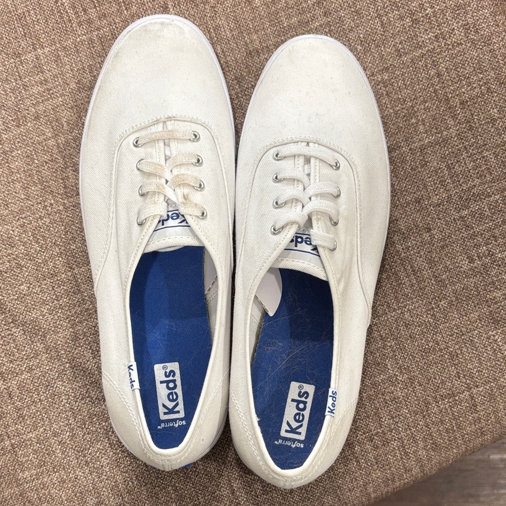 Keds Womens White Canvas Sneakers size 10w